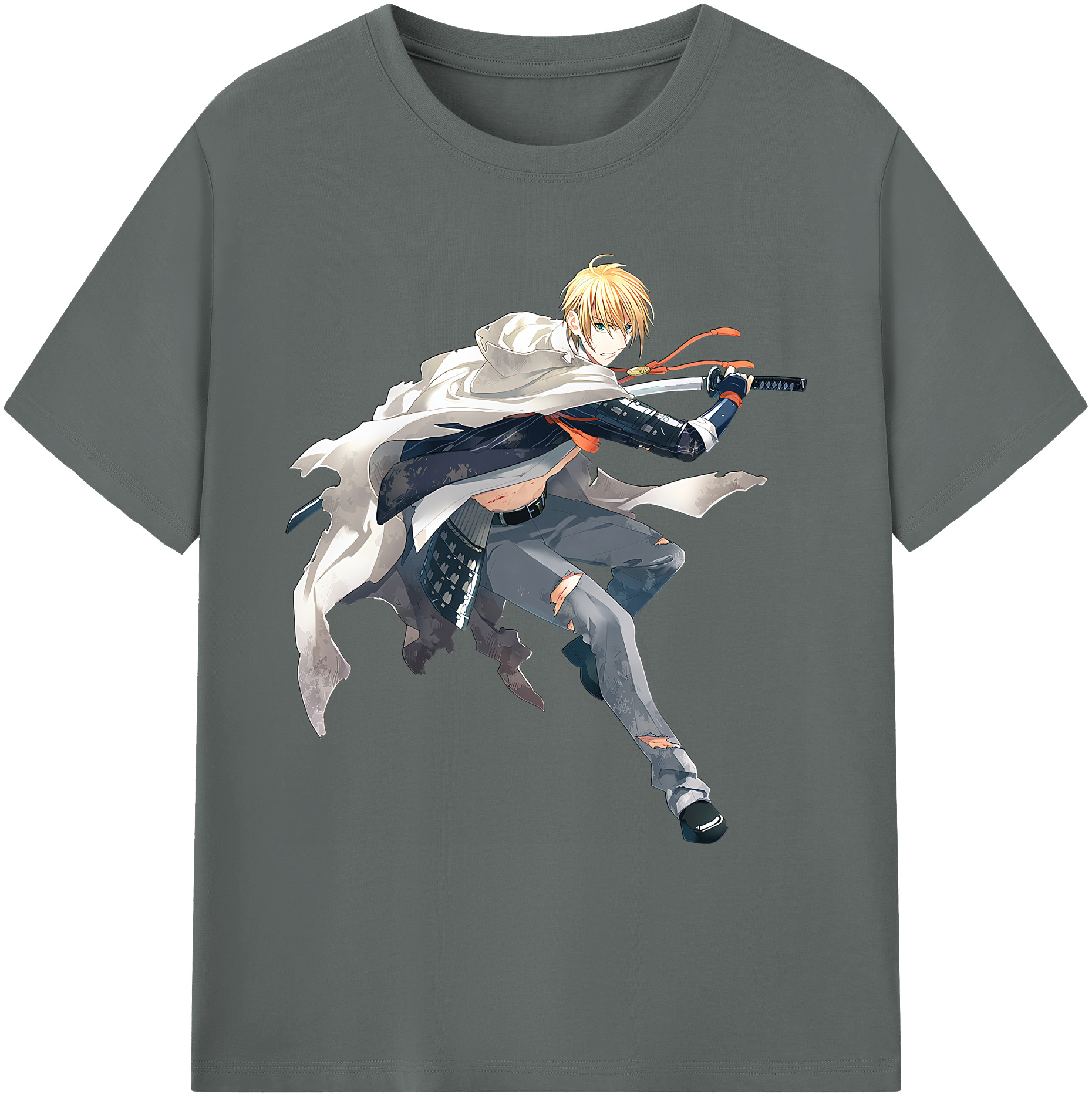 （画像用） 刀剣乱舞 Touken Ranbu 綿100％ メンズ半袖Tシャツ｜肌触りやわらか＆通気性